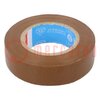 Electrically insulated tape brown 19mm x 25m